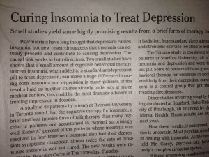 Depression and Insomnia